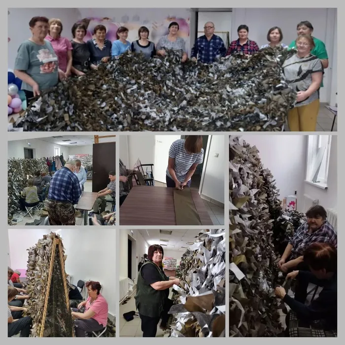 Плетение маскировочной сети